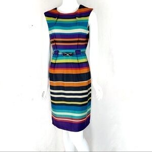 NWOT-EMMA & Michele Striped CapSleeve Belted Dress